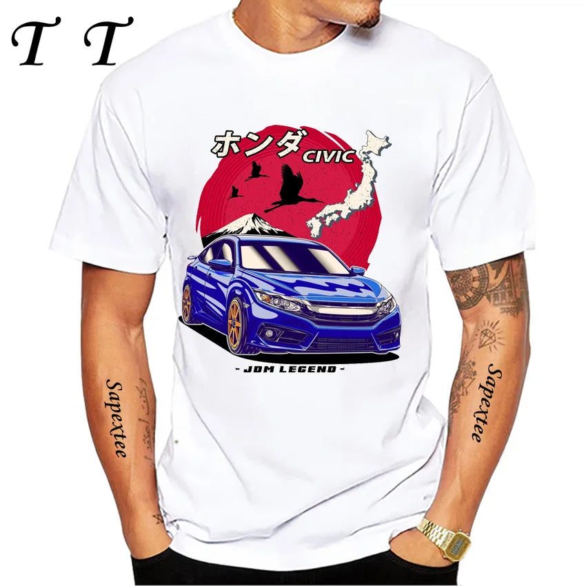 JDM Subie Impreza WRX Bugeye 2000 T-Shirt New Summer Men's Short Sleeve Funny Car Design Sport White Casual Boy Tee shirt Tops