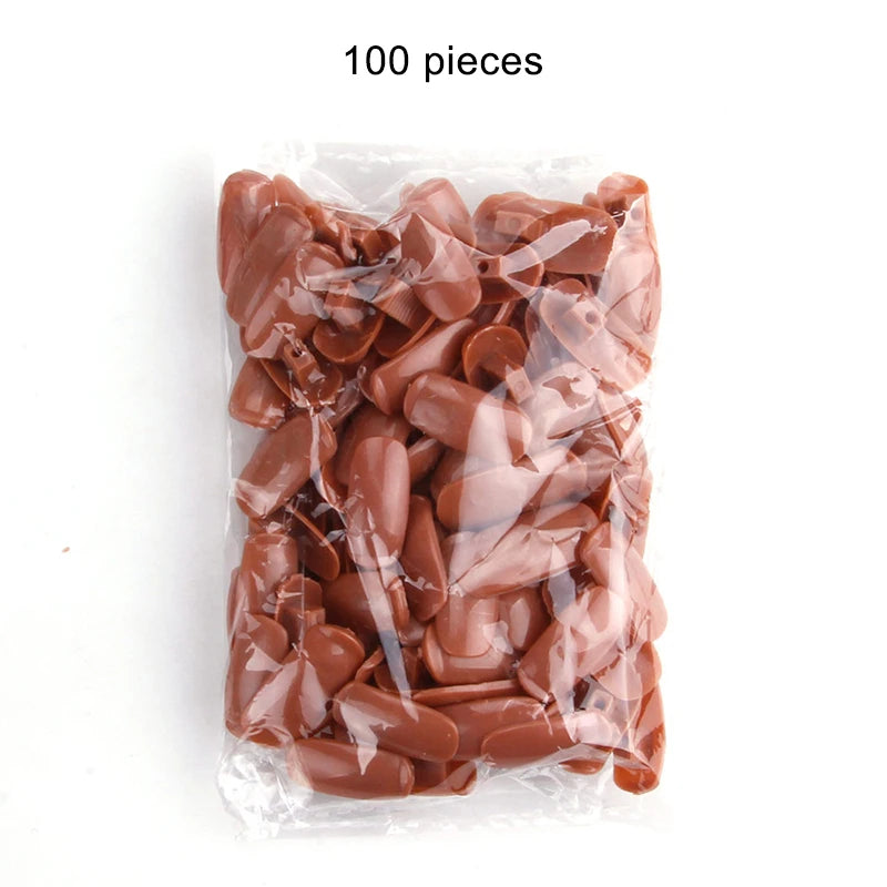 Nail Art Practice Hand Manicure Practice Finger Acrylic Nail Tips with 100pcs Fake Nails Nail Training Equipment Tools