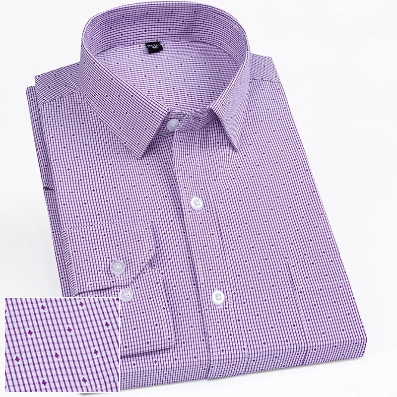 New in shirt elegant 40%cotton long-sleeve shirts for men slim fit Casual plain shirt plaid designer tops houndstooth clothes