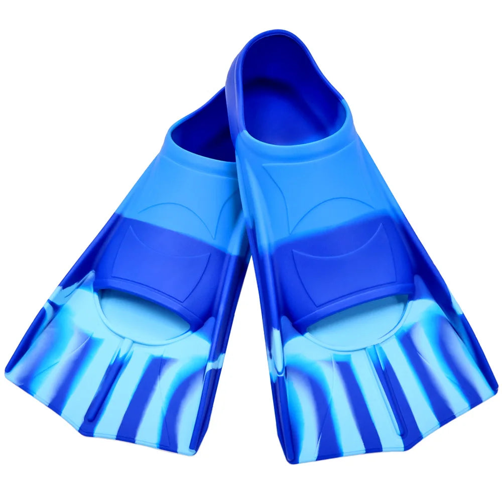 Silicone Fins Swim Training Snorkel Short Diving Flippers Frog Shoes Men Women Professional Breaststroke Freesnorkel Swimming