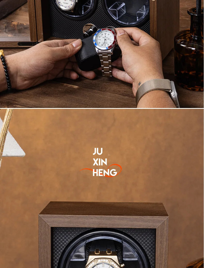 Watch Winders for Automatic Watches witn Light 1slots/2slots/4slots/6slots Watches Rotate Stand 5V-9V,1A-2A USB Cable Connection