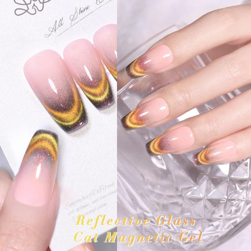 BORN PRETTY Super Holos Cat Magnetic Nail Gel Polish for Nails 10ml Soak Off Holographics Laser Gel Polish Auroras Glimmer Nails