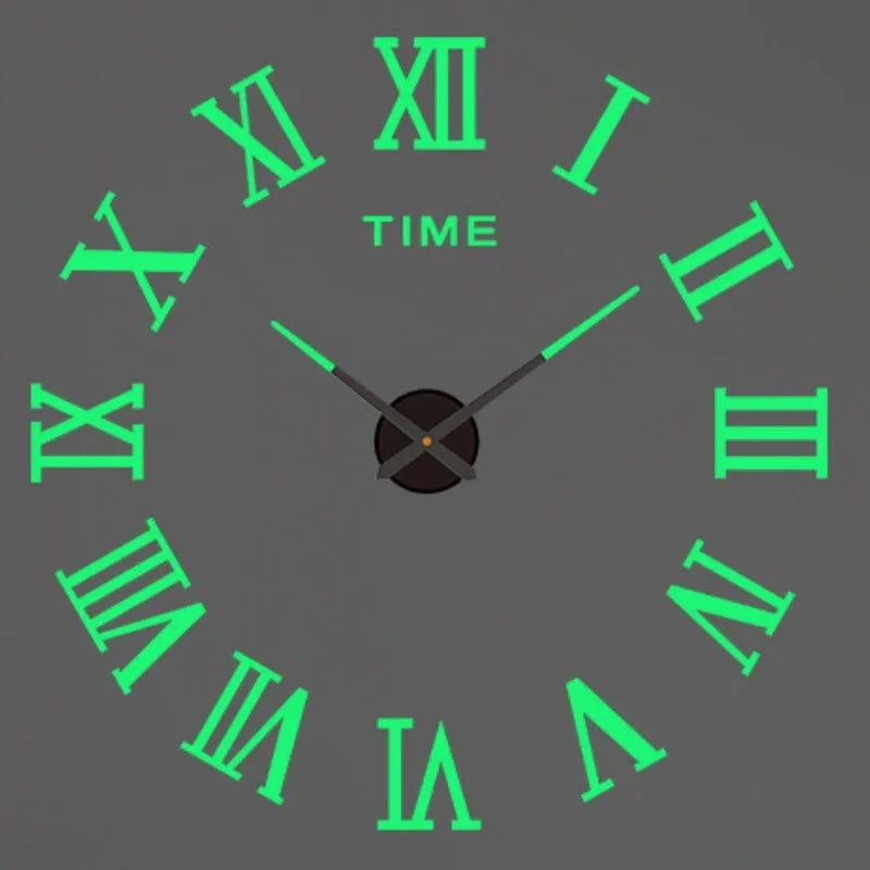 New Modern Design Large Wall Clock 3D DIY Quartz Clocks Fashion Watches Acrylic Mirror Stickers Living Room Home Decor Horloge