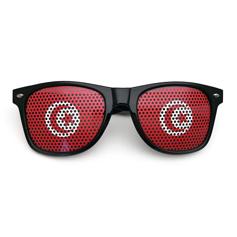 New Unisex Black Frame 42 Countries Flag Sun Glasses Decorative Spectacles Eyeglasses Frames for Party Women Men Sunglasses