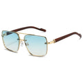 KAMMPT Fashion Retro Square Metal Shades Women's Original Brand Design Driving Sunglasses New Double Bridge Pilot Sun Glasses