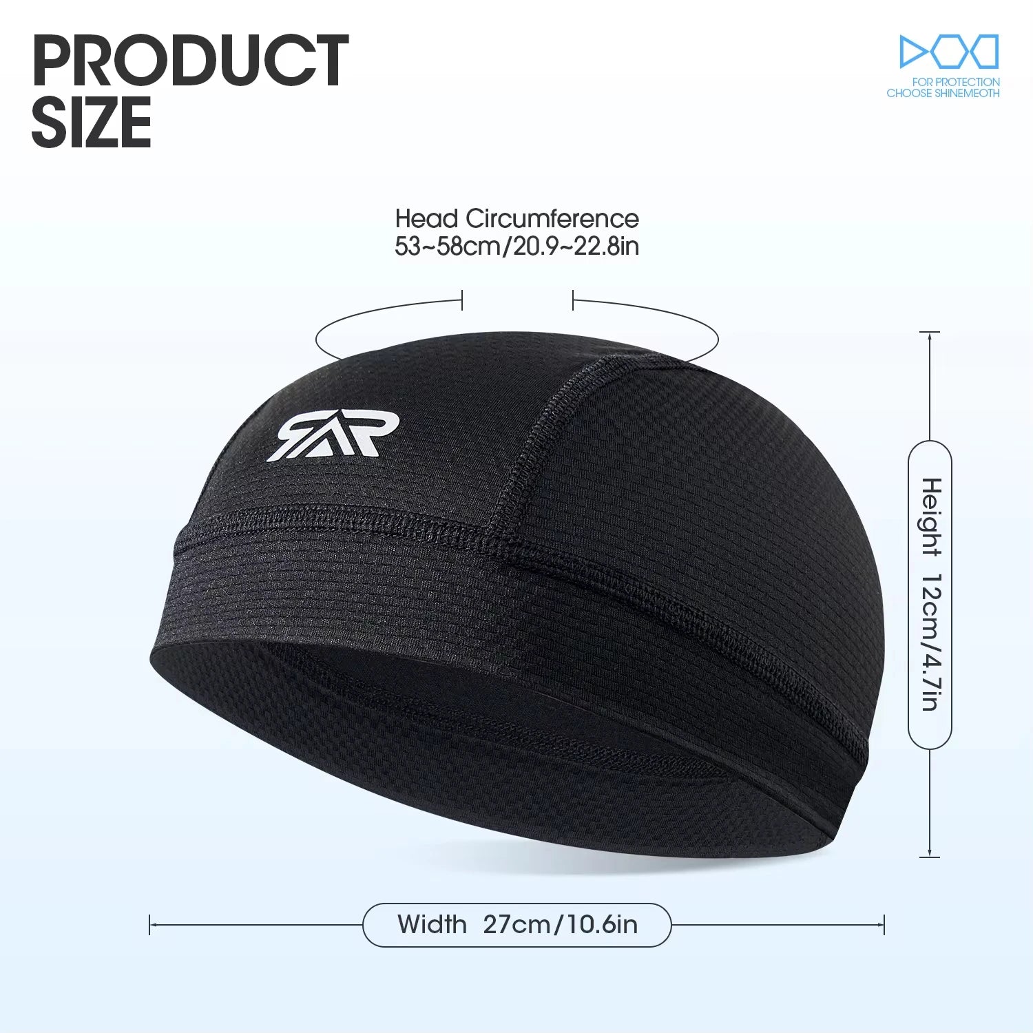 Cool Unisex Cycling Cap Quick Dry Material Sun Absorption UPF 50+ Road Bike Cycling Specialist Cooling Skull Cap Helmet Liner
