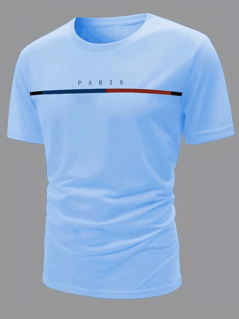 Simple Stripe Letters Graphic T Shirts For Men Summer Trendy Streetwear 3D Printed O Neck T-shirts Cool Oversized Hip Hop Tees