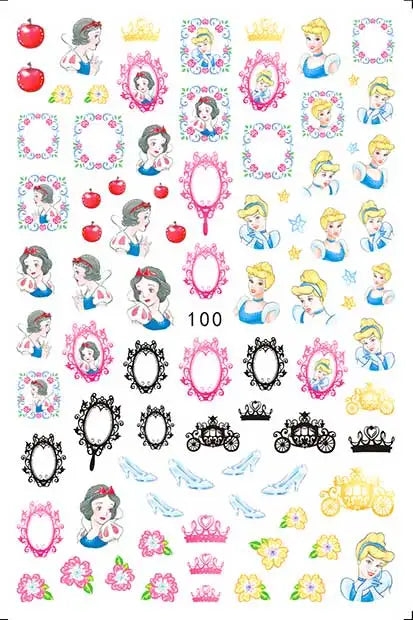 Disney Cartoon Adhesive Nail Stickers Nail Decorative Decals Nail Sliders Stitch Mickey 3D Stickers Press on Nails