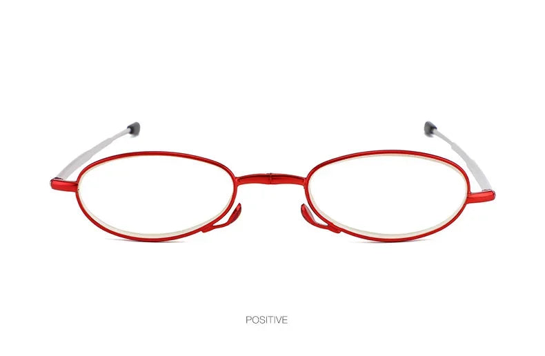 Titanium Alloy Folding Reading Glasses Foldable Presbyopia Men Women Ultra light Eyewear With Case Anti Blue Light 1.0 1.5 2.0