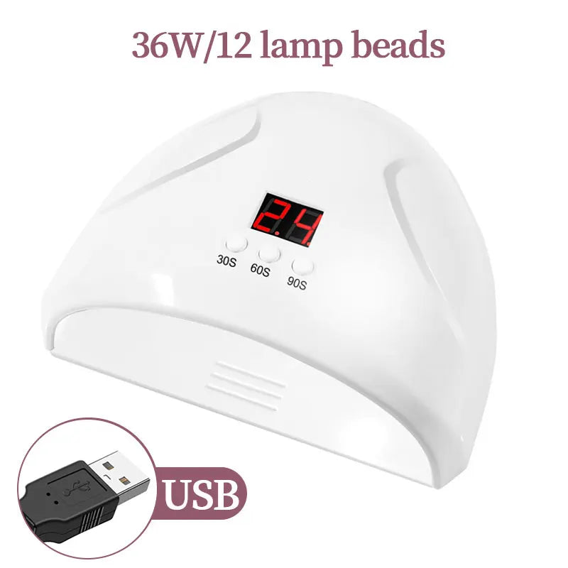 LULAA Portable Nail Lamp Professional Fast Curing Nail Dryer  UV LED Nail Light for Acrylic nails Gel polish Travel Home