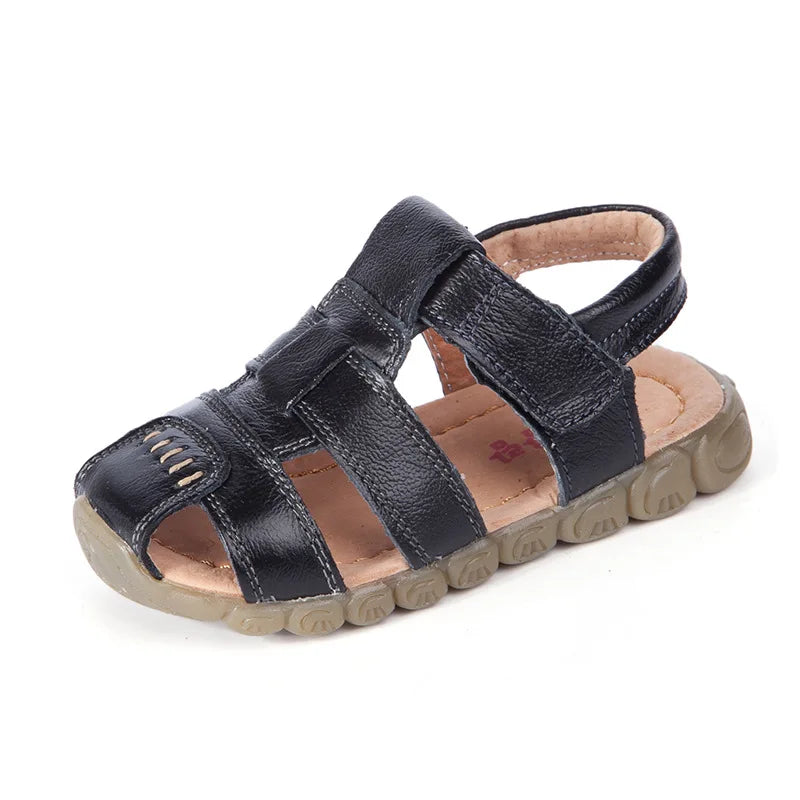 Summer Kids Shoes Boys Beach Sandals for Baby Boys Soft Leather Bottom Non-Slip Closed Toe Children Shoes сандали для мальчика
