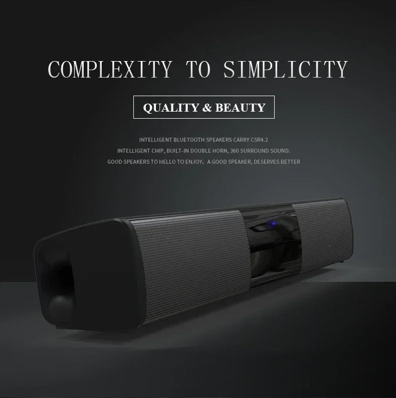 Portable Super Powerful Sound Bar Wireless Bluetooth Speaker Surround Stereo Home TV Sound Box Subwoofer FM Radio Caixa De Som