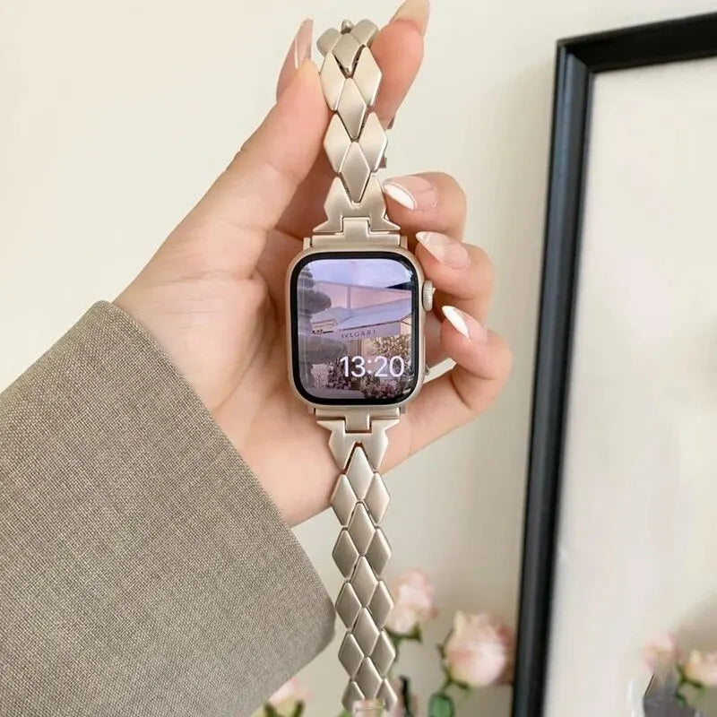 Super New Starlight Metal Bracelet For Apple Watch Band 8 7 6 3 4 5 SE Women Strap For IWatch Ultra 41mm 38mm 40mm 49 42 44 45