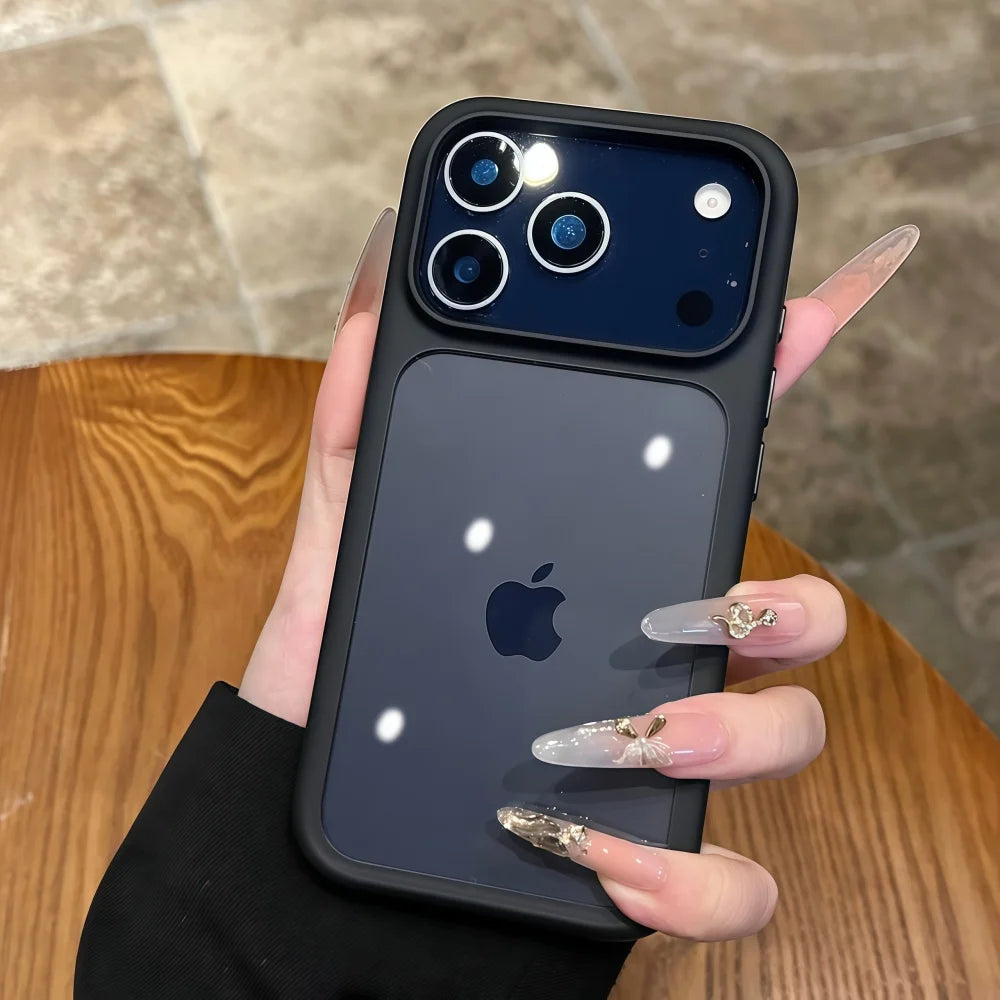 Intelligent Camera Touch Button Crystal Clear Phone Case for iPhone 17 Pro Max 16 Pro 17 Air Transparent Shockproof Cover Funda