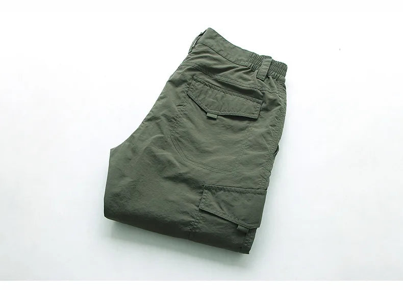Tactical Waterproof Cargo Pants Men Summer Quick Dry Long Trousers Male Outdoor Sport Trekking Camping Fishing Pants Size M-4XL