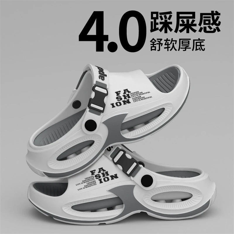 2025 Men's Beach Slippers Outdoor Sandals Comfortable Soft Sole EVA Slide Clogs Casual Shoes Men Women Beach Sandals Big Size