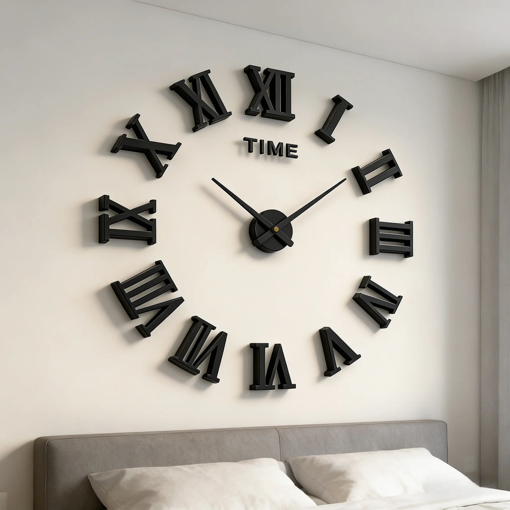 New Modern Design Large Wall Clock 3D DIY Quartz Clocks Fashion Watches Acrylic Mirror Stickers Living Room Home Decor Horloge