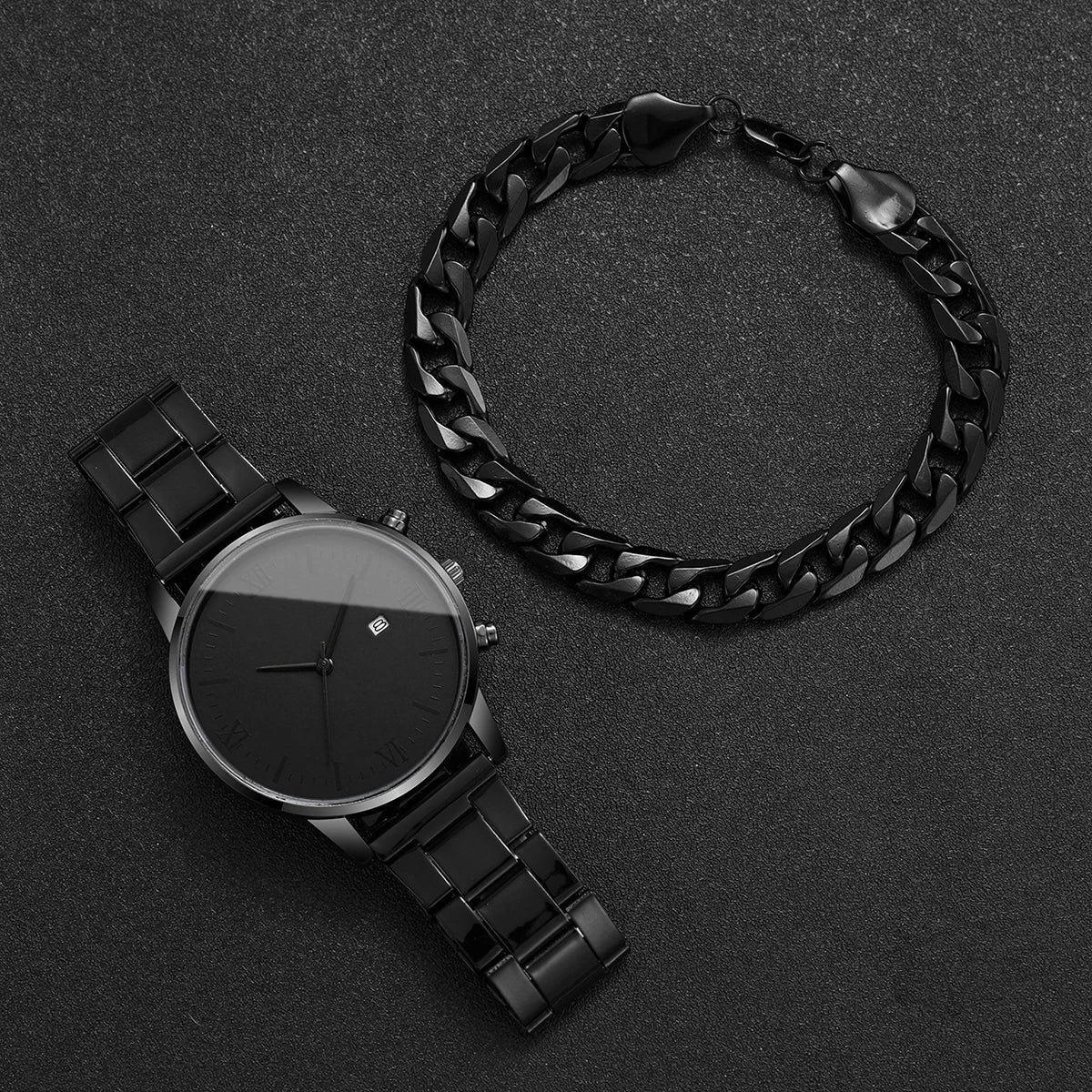 1/2/4PCS Fashion Men Business Watches Simple Roma Dial Analog Quartz Watch for Men Calendar Clock Reloj Hombre（Without Box）