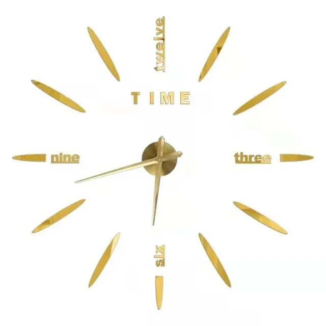 New Modern Design Large Wall Clock 3D DIY Quartz Clocks Fashion Watches Acrylic Mirror Stickers Living Room Home Decor Horloge