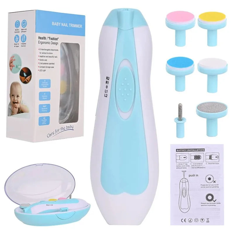 Baby Electric Nail Trimmer – Safe Multifunctional Fingernail Cutter & Infant Manicure Set