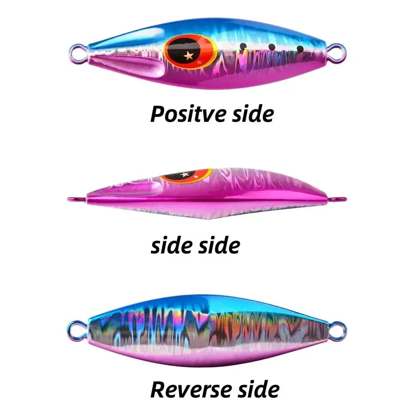 1pcs Glowing Metal Jig Fishing Lure Bionic Sea Bait With Realistic Action Durable Slow Pitch Jig For Nighttime Catches