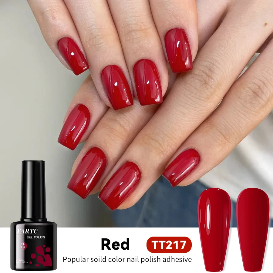 TARTU 8ml Gel Nail Polish Rose Pink Red Gray Burgundy Nails Art Soak Off UV/LED Manicure Semi Permanent gel polish