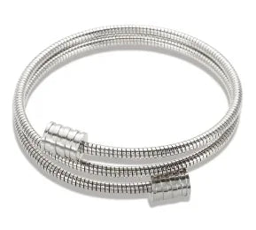 Stainless Steel Crystal Bracelet Bangle – Elegant 3-Stone Fashion Jewelry