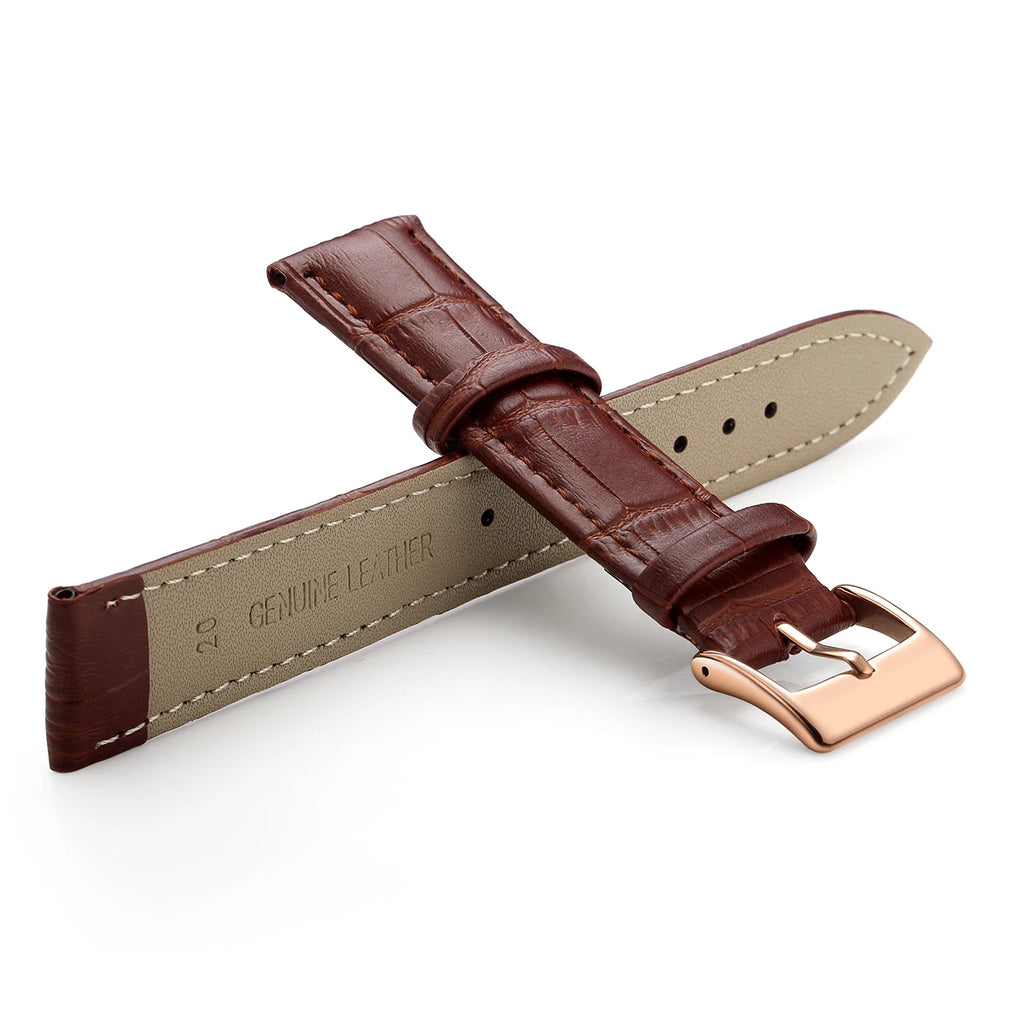 Premium Genuine Leather Watch Band – Multi-Size Wrist Strap