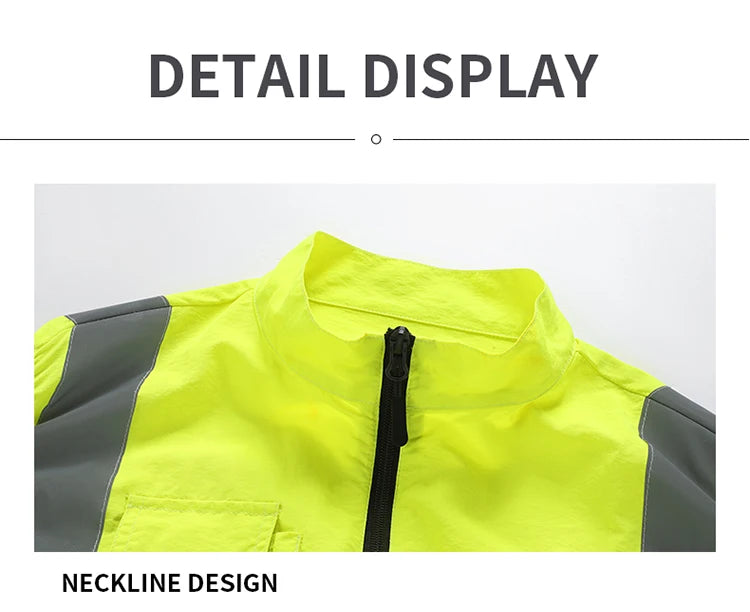 Summer Cooling Labor Protection Clothing, Breathable and Ventilated Fan Suit, Sanitation Reflective Vest, Heatstroke Prevention
