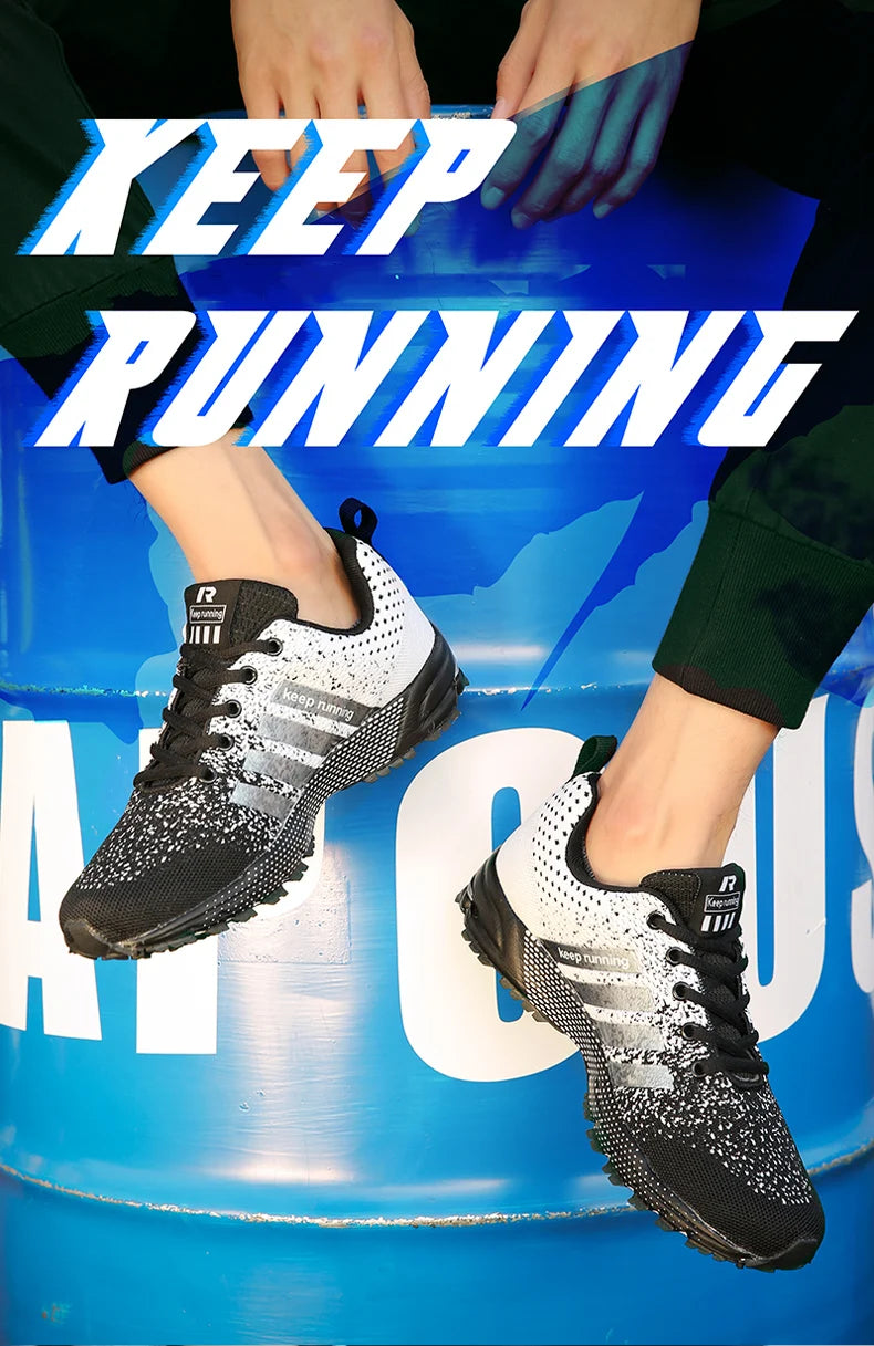 Men Shoes Comfortable Non-Slip Stable Shock Absorption Light Couple Shoes and Men's Sneakers Mesh Breathable Casual Basket Homme