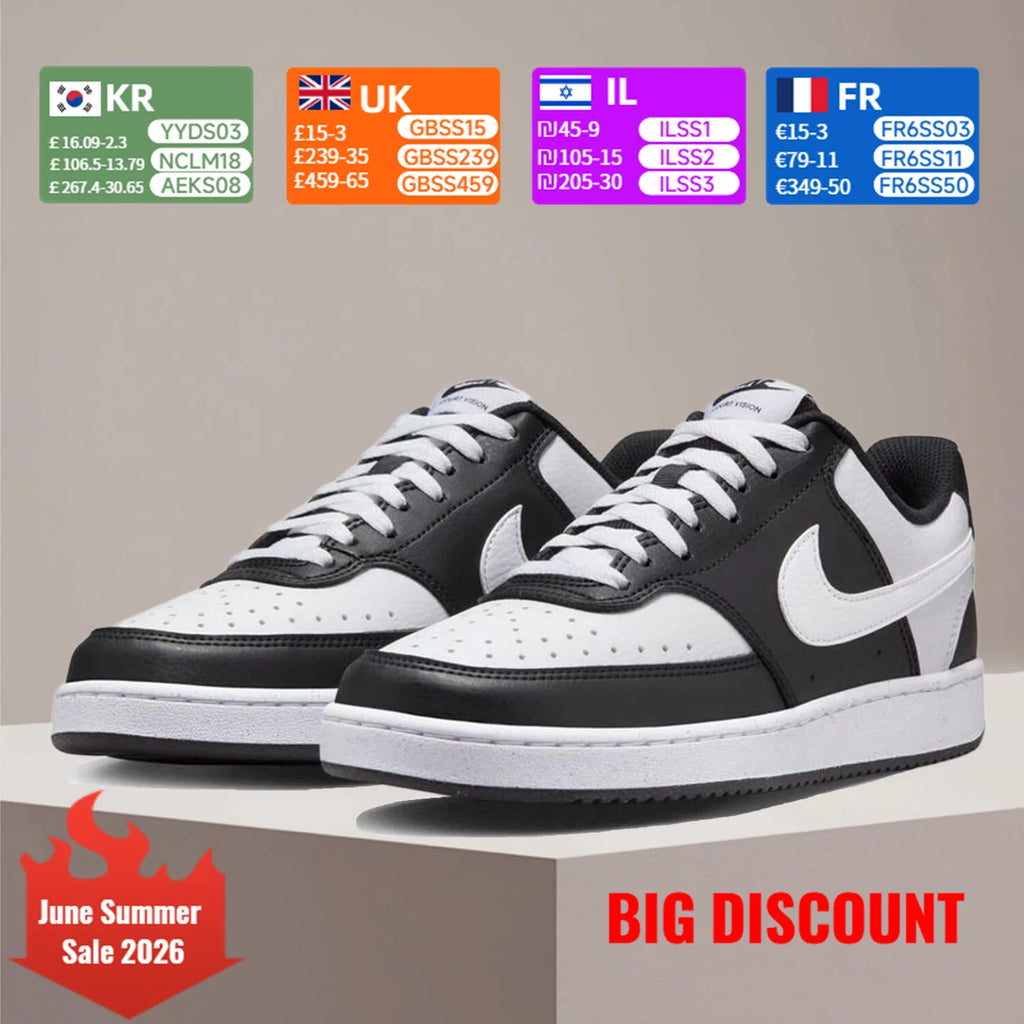 Nike Court Vision Fashionable and Versatile Slip-Resistant and Durable Everyday Casual Women's Low-Top Sneakers DH3158-003