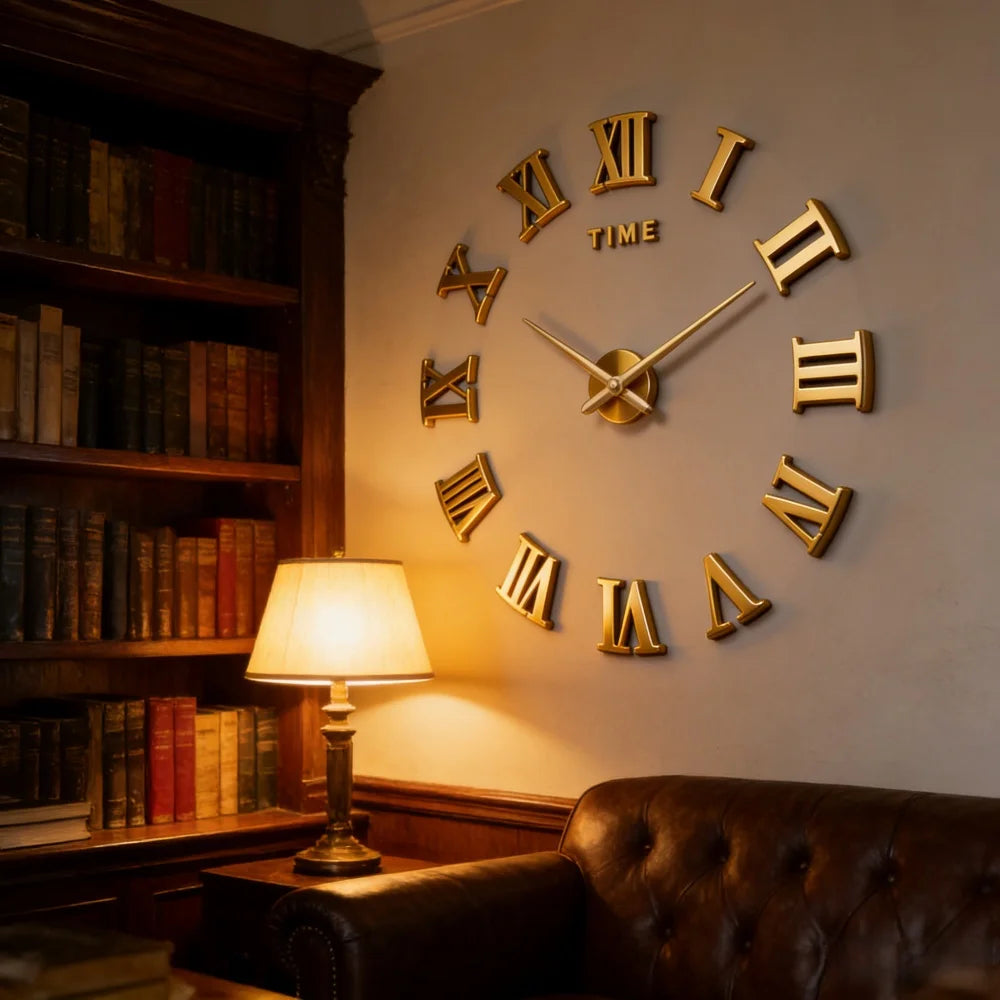New Modern Design Large Wall Clock 3D DIY Quartz Clocks Fashion Watches Acrylic Mirror Stickers Living Room Home Decor Horloge