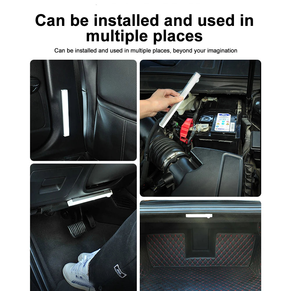 LED Car Sensor Light 10/20/30CM Automatic Induction Light Type-c Rechargeable Smart Lighting Magnetic Maual/Sensing Mode Lamp
