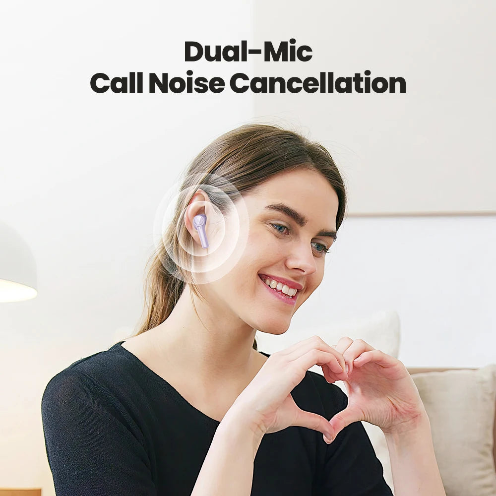 Toocki ENC TWS Earphones Wireless Bluetooth 5.3 HiFi Headphone Noise Canceling Toucn Contro Touch Control In Ear Sport Earbuds