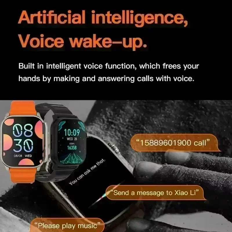 7 in 1 strap watch DT900 Support Music Wireless charging Bluetooth Calling Health& Fitness Tra Sports smart watch men and women