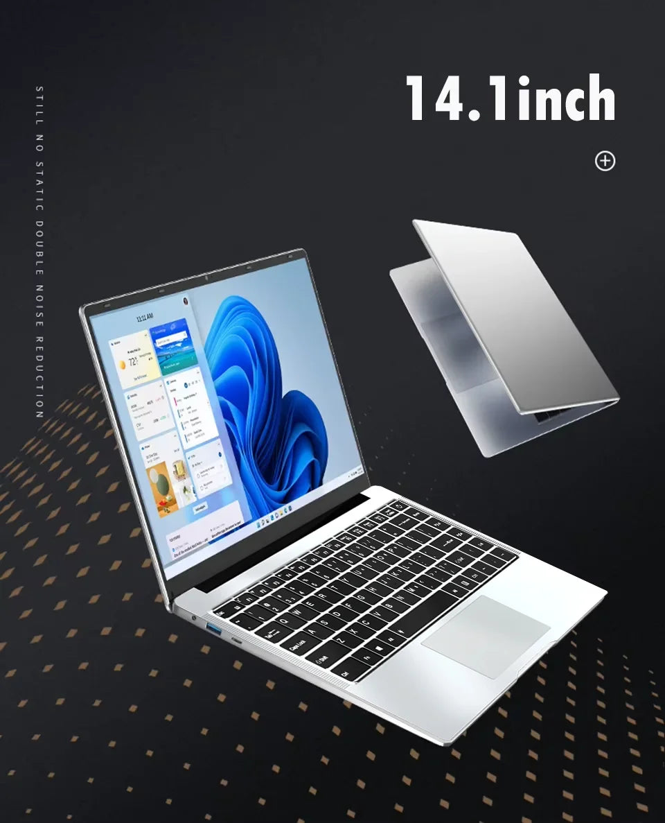 2026 Office Laptop Windows 11 intel core i7 8650U intel Atom x7 A3950 14.1 inch Notebook Computer PC 1920*1080P 12GB RAM 2TB SSD