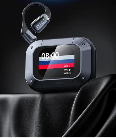 Headphones Bluetooth V6.0 HTC NE25 Ai Translator Wireless Earphones HD LCD Display Low latency Extremely Comfortable for Music