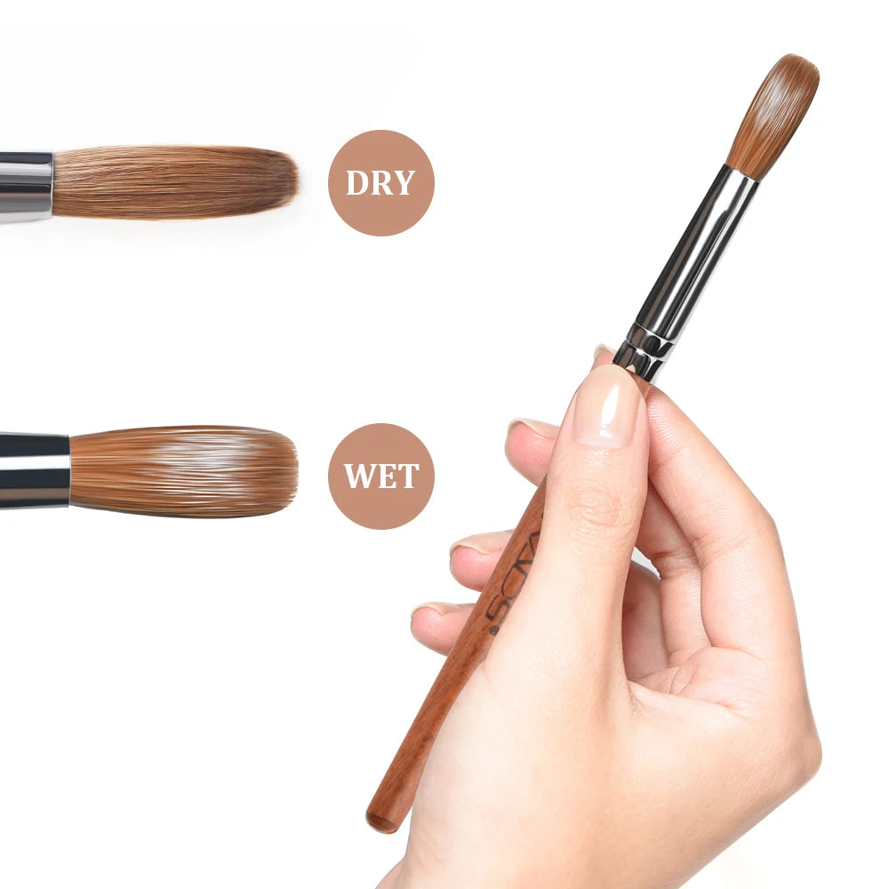 Pincel Profesional para Uñas Acrílicas KADS – Kolinsky Sable UV Gel
