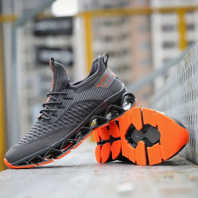 1 Pair Large Size Running Shoes for Men Antiskid Damping Cool Outsole Walking Trekking Leisure Summer Running Zapatills Sneakers