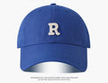 2025 Large Head Circumference Baseball Cap Men's /Women's Dome Hat Soft Top Cap 60/65cm Sun Protection  Letter R Hat Adult Caps