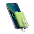 Mini 5000mAh Portable Power Bank With Built-in LED Digital Display, 1 USB-A Port and 3 Integrated Charging Cords, Ultra Compact External Battery Pack, Support Multiple Devices Simultaneous Charging Compatible With  Android Sm