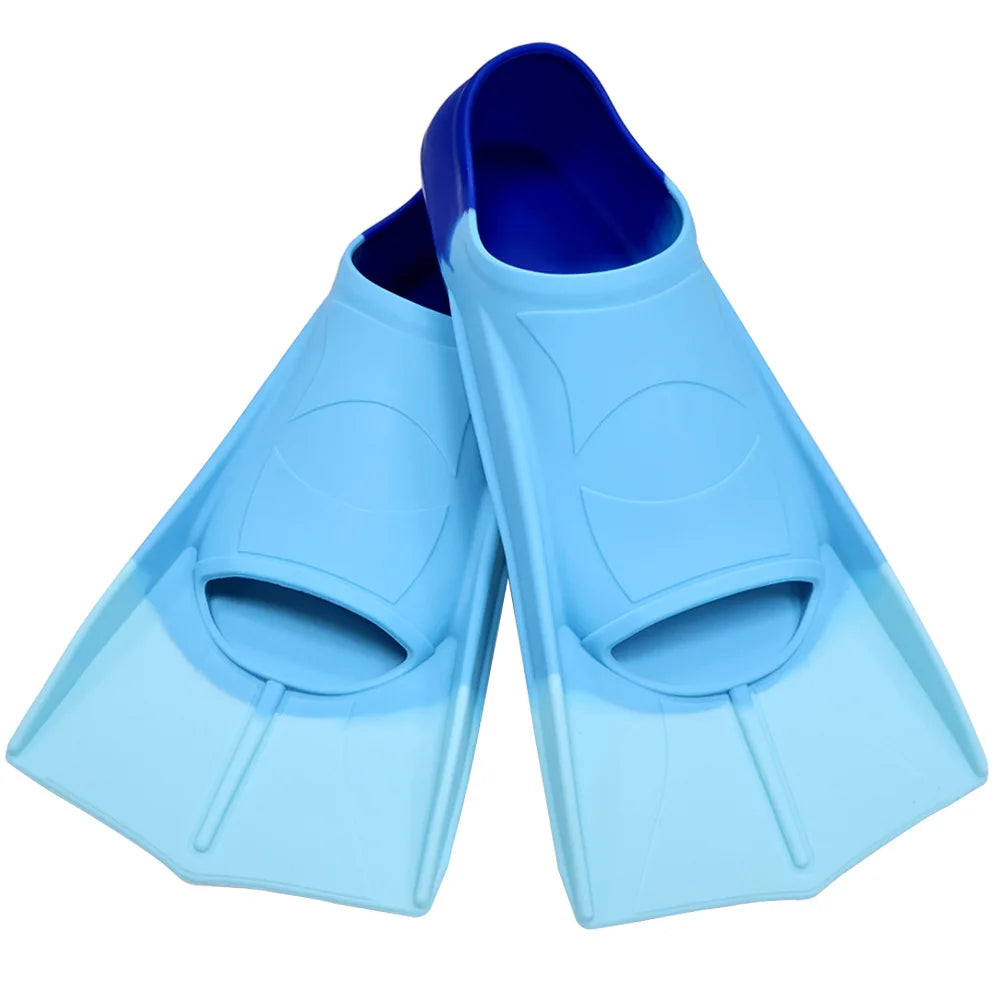 Silicone Fins Swim Training Snorkel Short Diving Flippers Frog Shoes Men Women Professional Breaststroke Freesnorkel Swimming