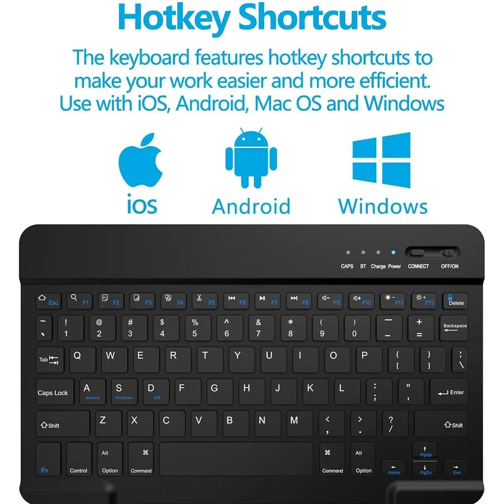 10 lnch  Wireless  Bluetooth Mini Keyboard For ios Phone Tablet Portable Bluetooth Keyboard and Mouse