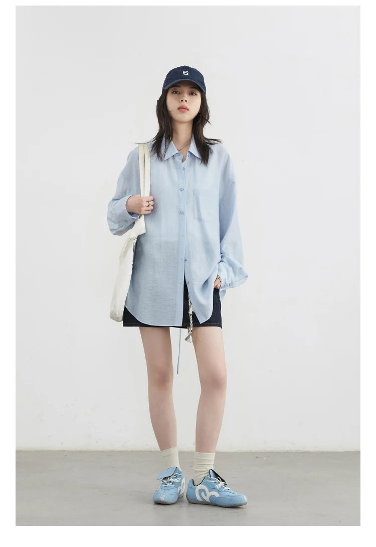 CHIC VEN Women Long Sleeve Shirts Solid Loose Casual New Style Design Back Hollow Out Shirt Female Blouse Spring Summer 2026