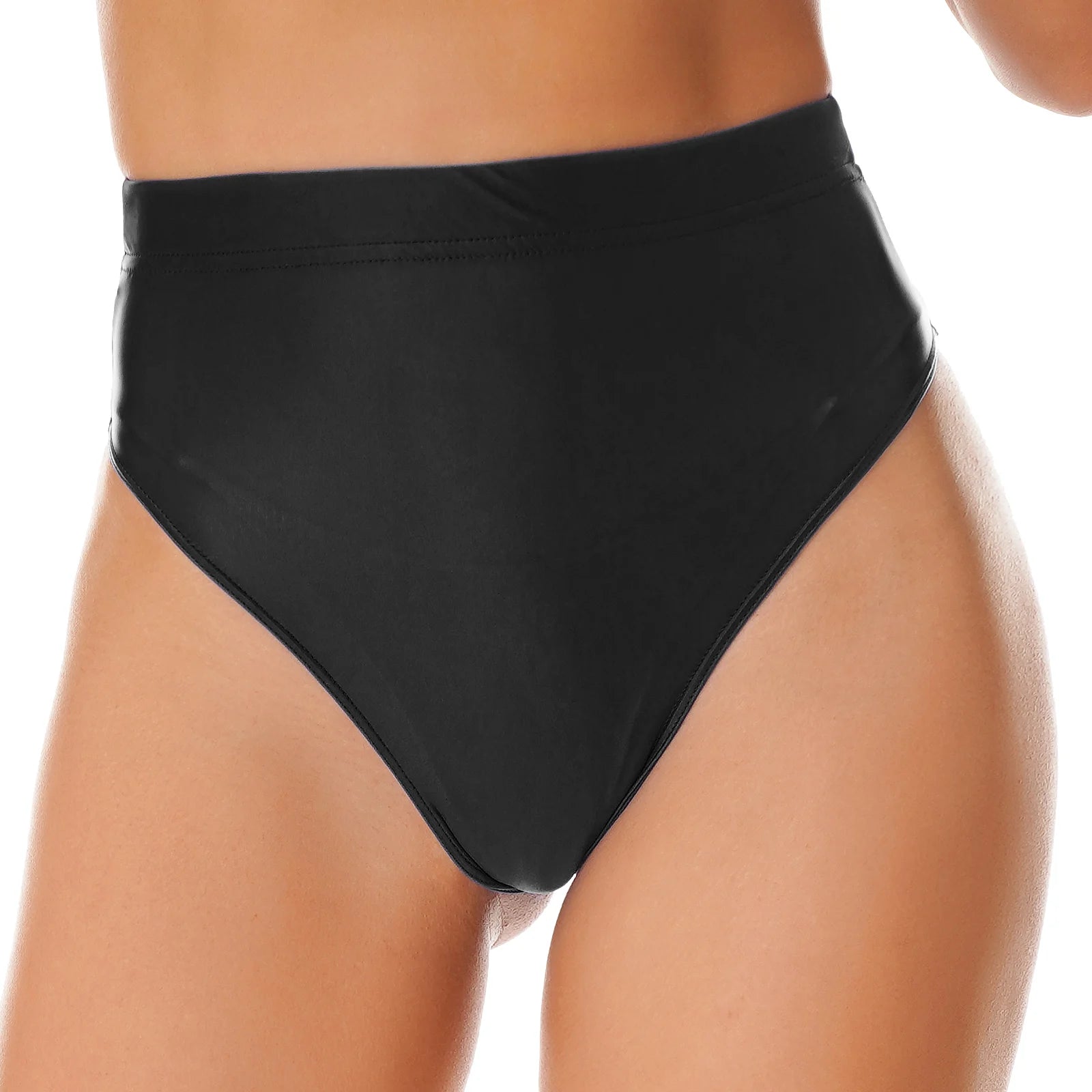 Elegant Women's Panties Glossy Breathable Underwear Sexy Lingerie High Waist Briefs Satin Underpants Knickers Swimsuit Bottoms