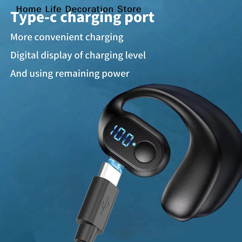 Wireless Bluetooth Headphones With Digital Display With Microphone Handsfree Noise Canceling Earphones For Driving Audifonos﻿