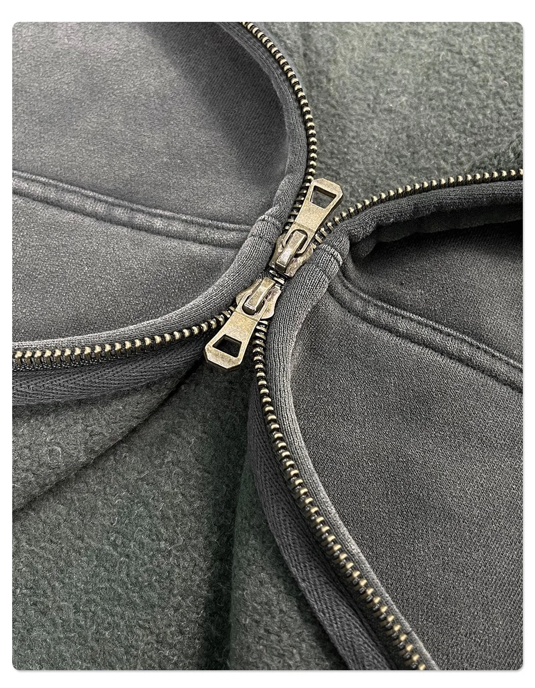 New Autumn and Winter Cashmere Zip Up Jacket Streetwear Casual Oversized Acid Washed Wax Printed Hooded Fleece Zipper Hoodie