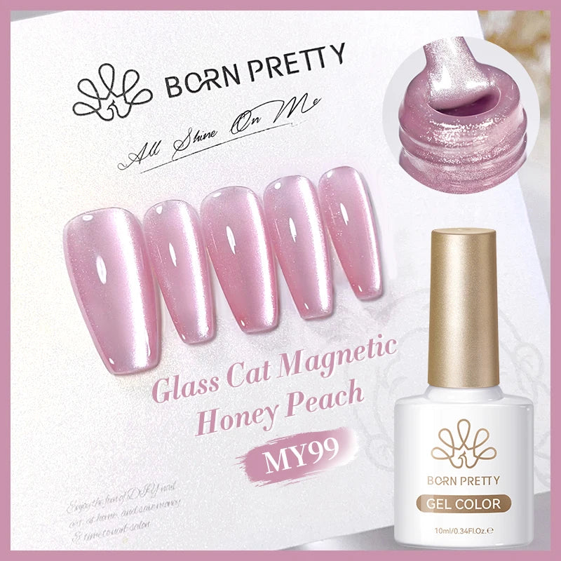 BORN PRETTY Super Holos Cat Magnetic Nail Gel Polish for Nails 10ml Soak Off Holographics Laser Gel Polish Auroras Glimmer Nails