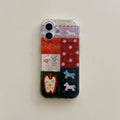 Playful Patchwork Cute Cartoon Motifs Colorful Collage Design Phone Case for iPhone 17 16 15 14 13 Pro Max Back Phone Cover Capa
