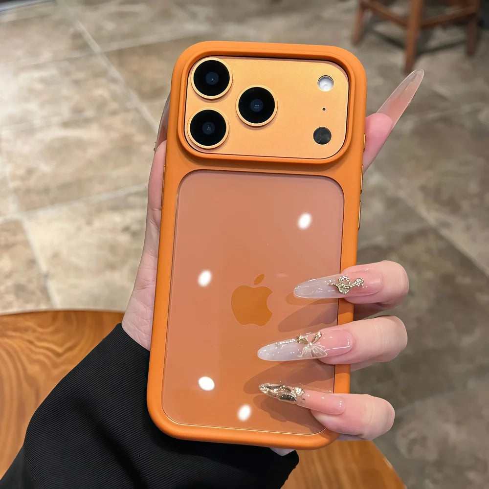 Intelligent Camera Touch Button Crystal Clear Phone Case for iPhone 17 Pro Max 16 Pro 17 Air Transparent Shockproof Cover Funda